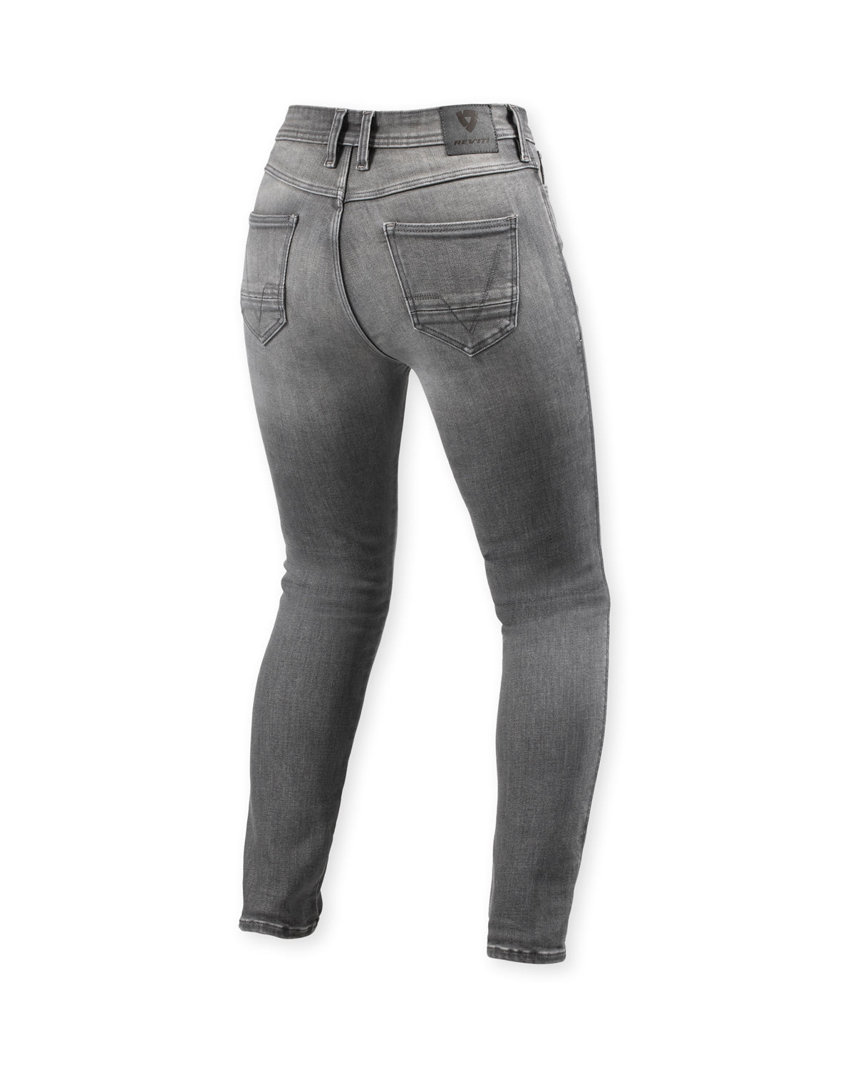 Revit Shelby 3 Skiny Fit Ladies Jeans Medium Grey Used motorcycle trousers, rear view