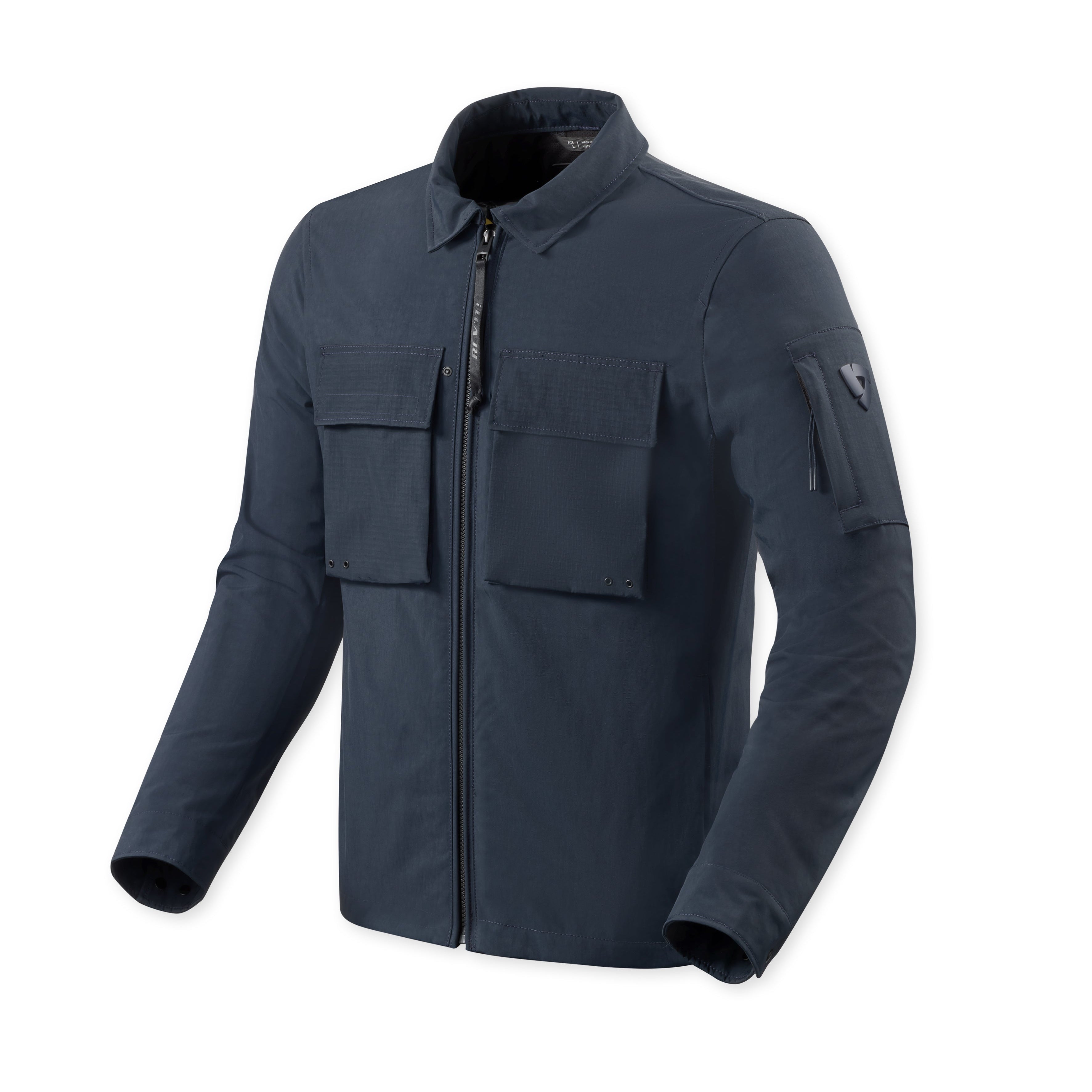 Revit Yaletown Textile Overshirt Dark Blue