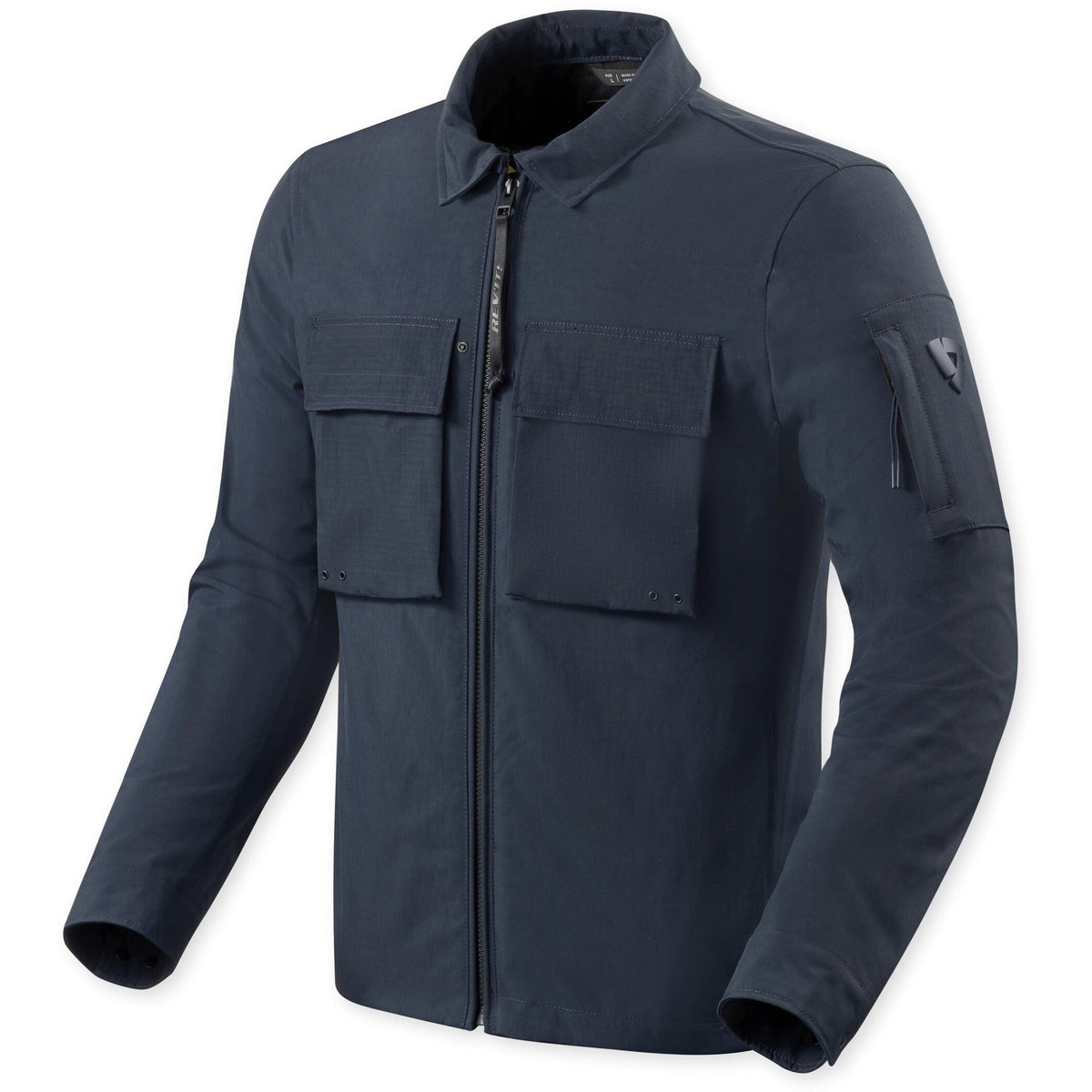 Revit Yaletown Textile Overshirt Dark Blue front view