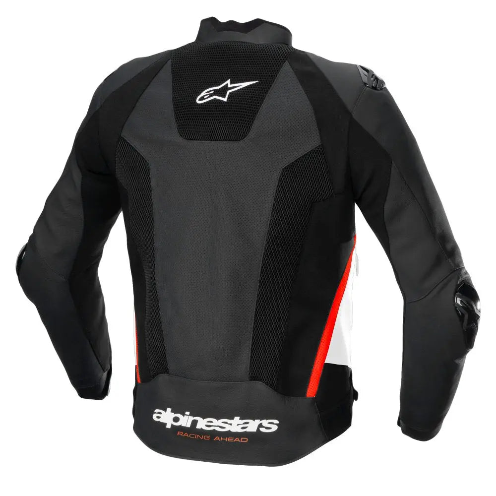 Alpinestars Missile V3 Airflow Leather Jacket Black / White / Fluo Red - FREE UK Shipping, FREE 365 Day Returns | Moto Central