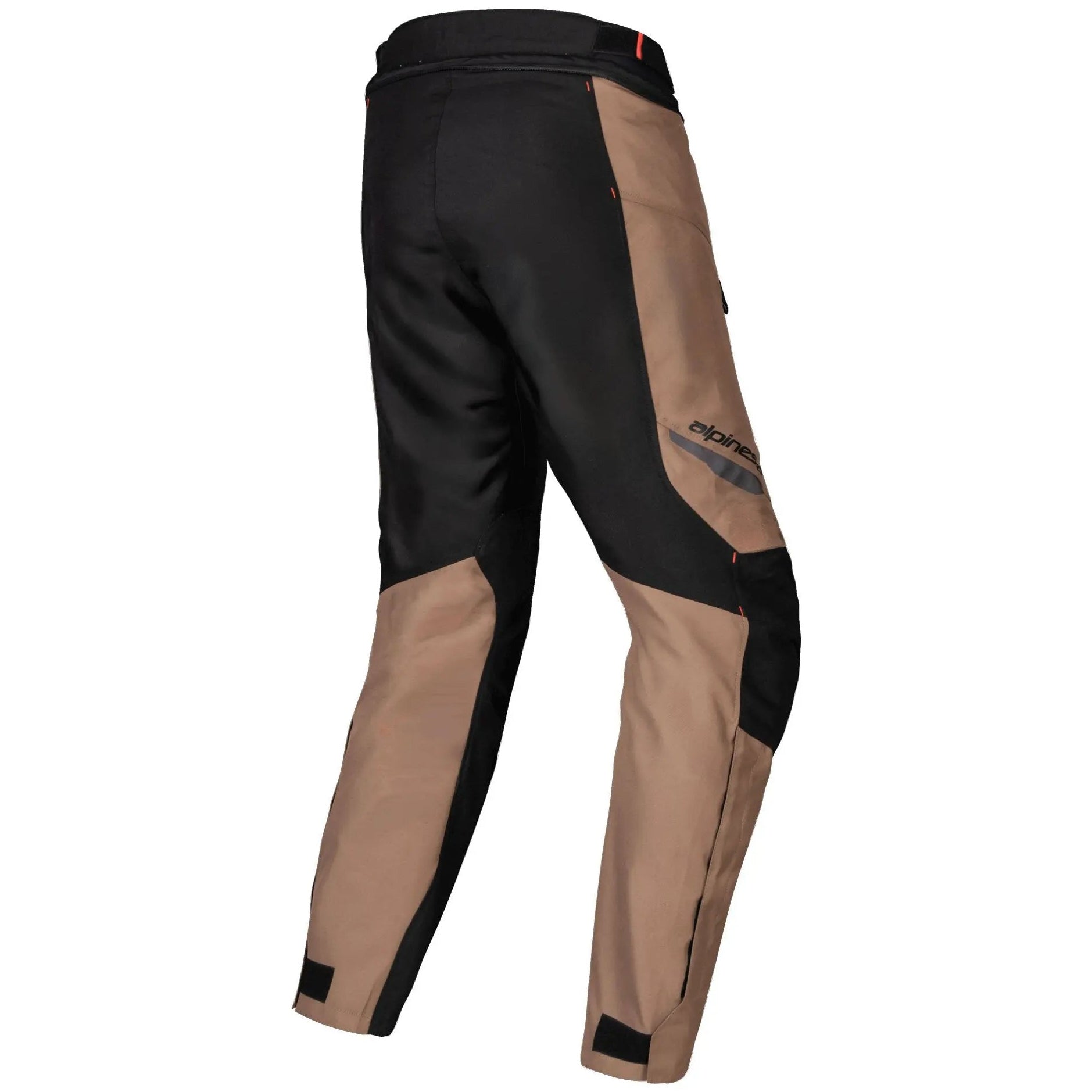 Alpinestars ST-1 Waterproof Textile Trouser Dark Khaki / Sand / Black / Fluo Red back product view