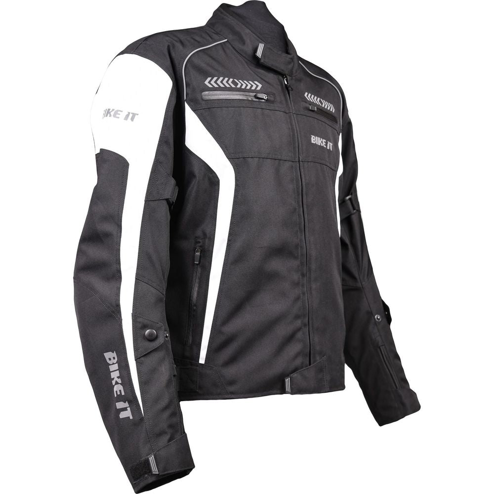 Bike It Flux Sports Motorcycle Jacket Black / White