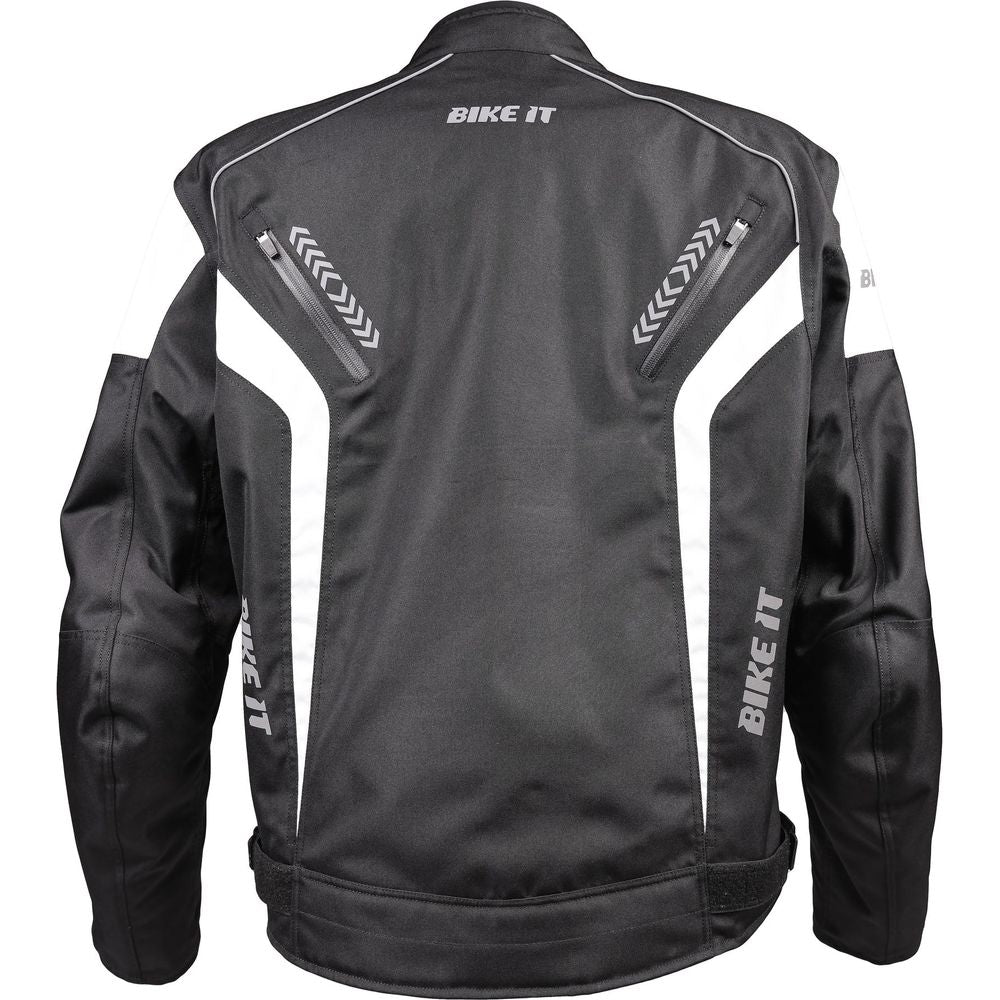 Bike It Flux Sports Motorcycle Jacket Black / White