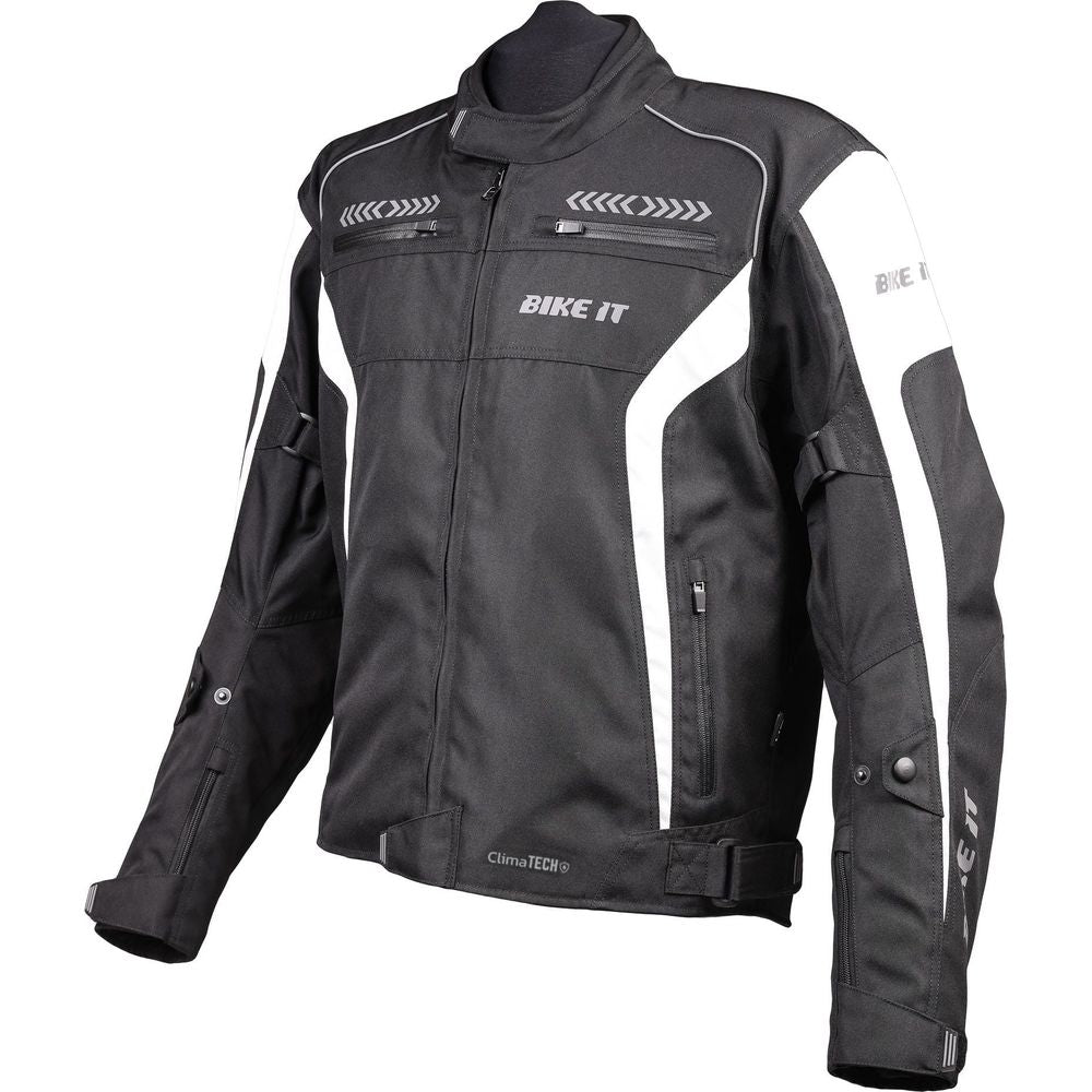 Bike It Flux Sports Motorcycle Jacket Black / White