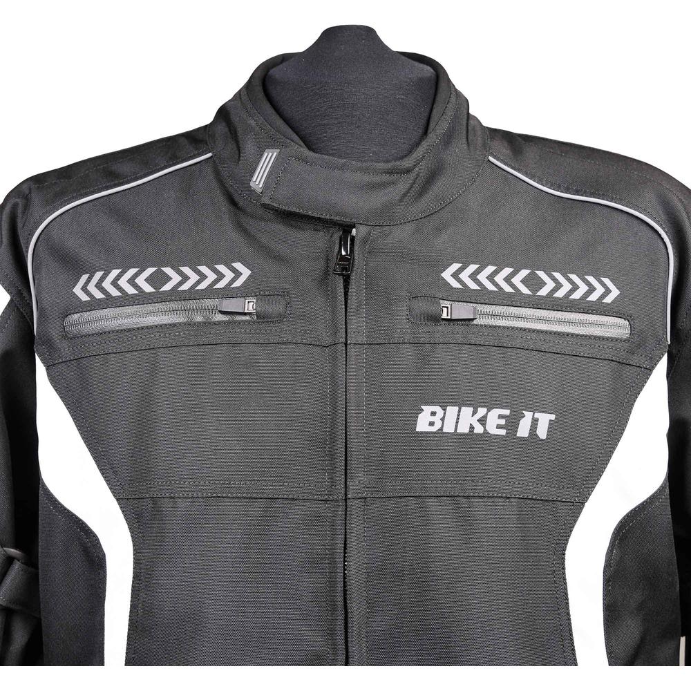 Bike It Flux Sports Motorcycle Jacket Black / White
