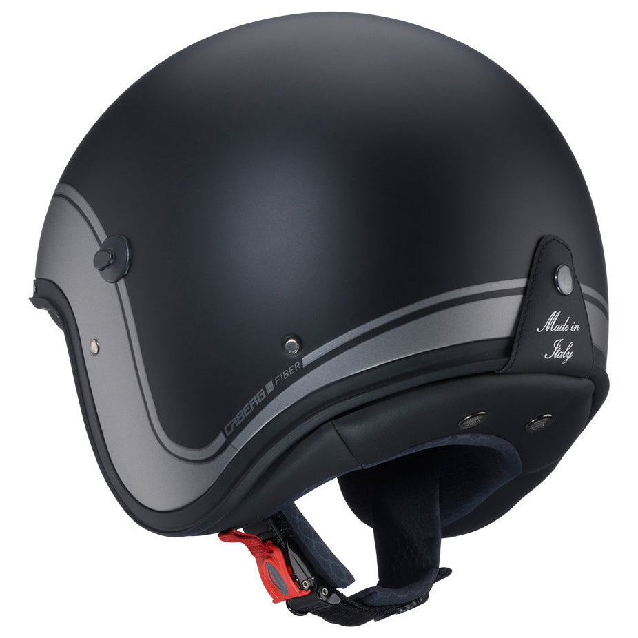 Caberg Freeride X Imola Matt Black Gun Metal open-face helmet rear view