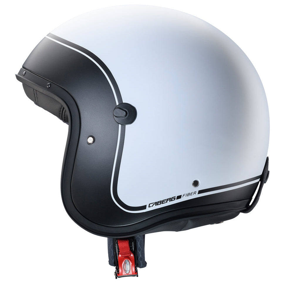 Caberg Freeride X Imola Matt White Black open-face helmet left-side view