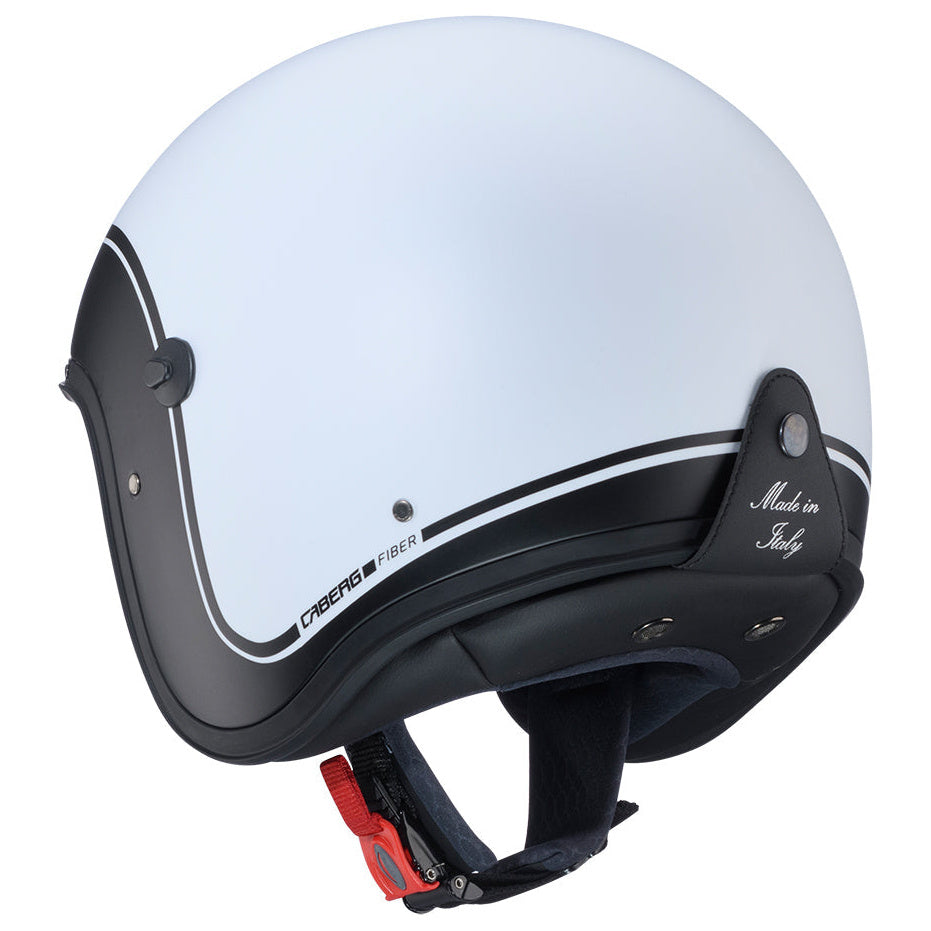 Caberg Freeride X Imola Matt White Black open-face helmet rear view