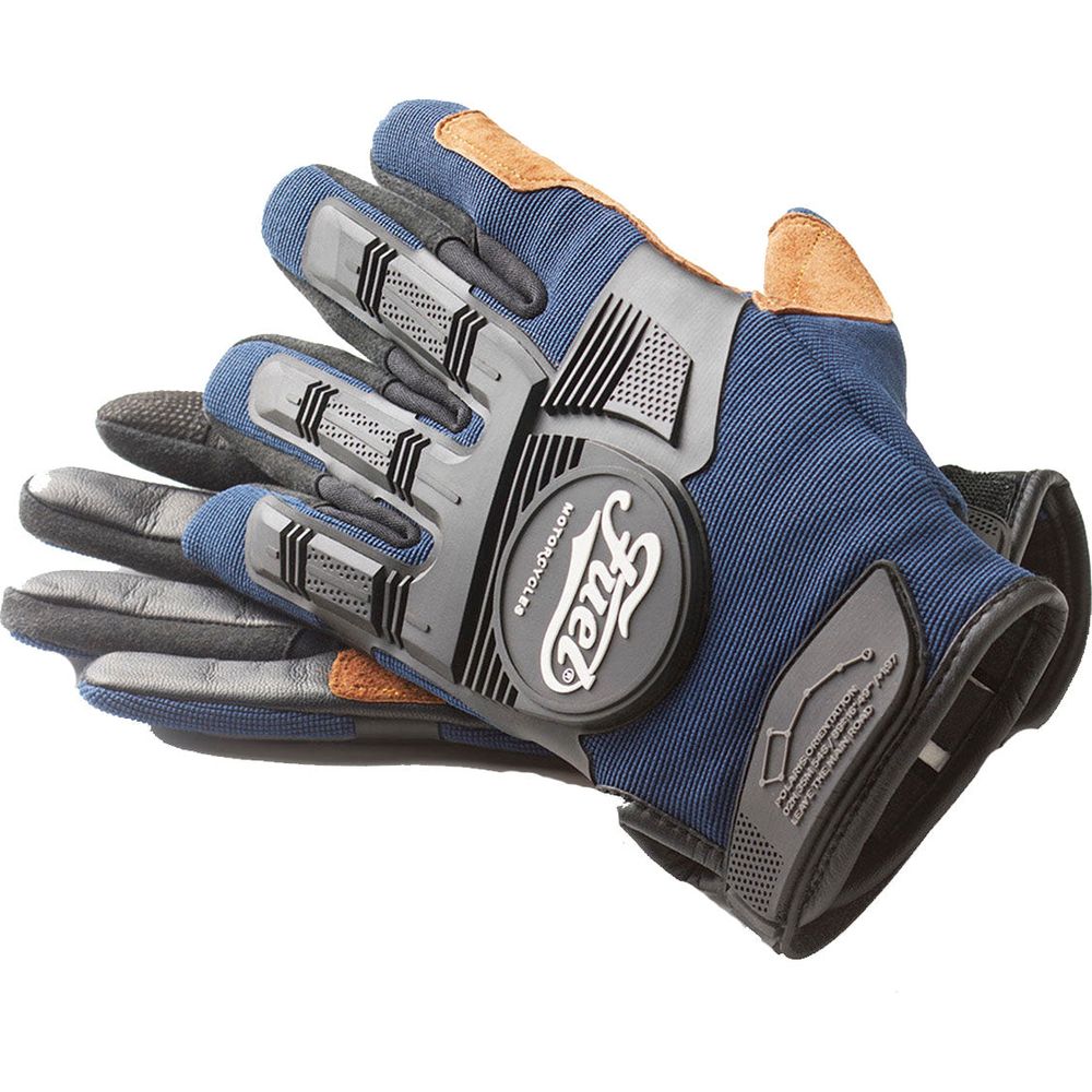 Fuel Astrail Leather / Textile Gloves Navy