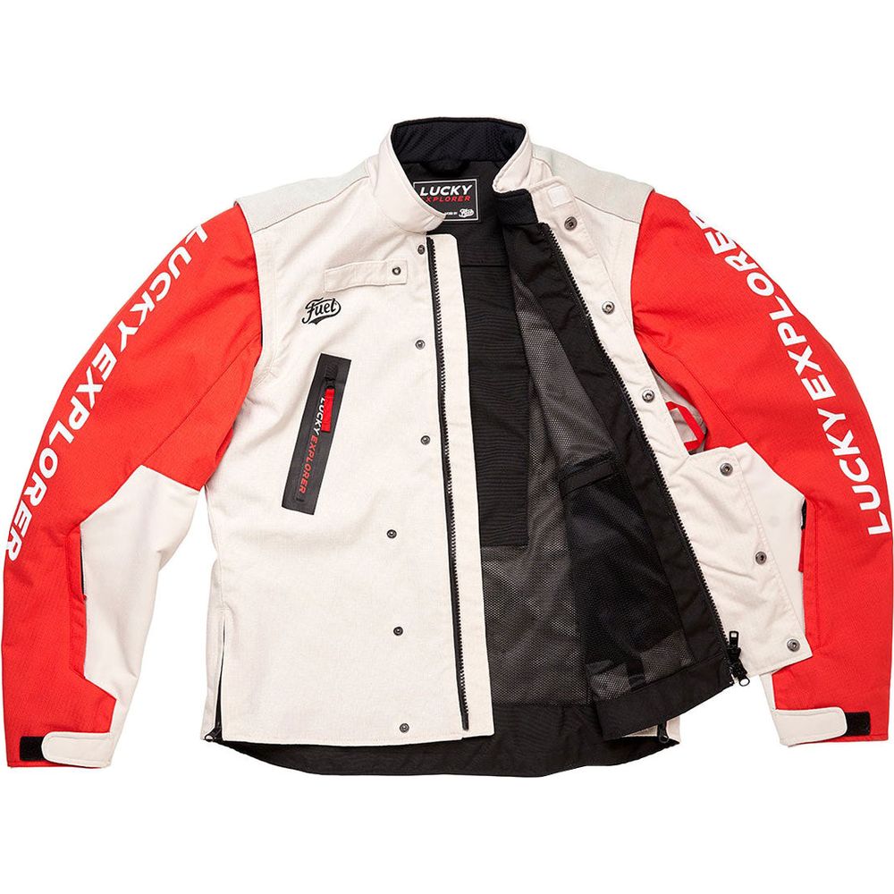 Fuel Astrail Textile Jacket Lucky Explorer White / Red