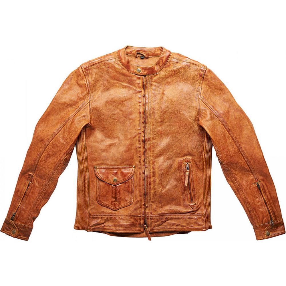 Fuel Bourbon Leather Jacket Tan