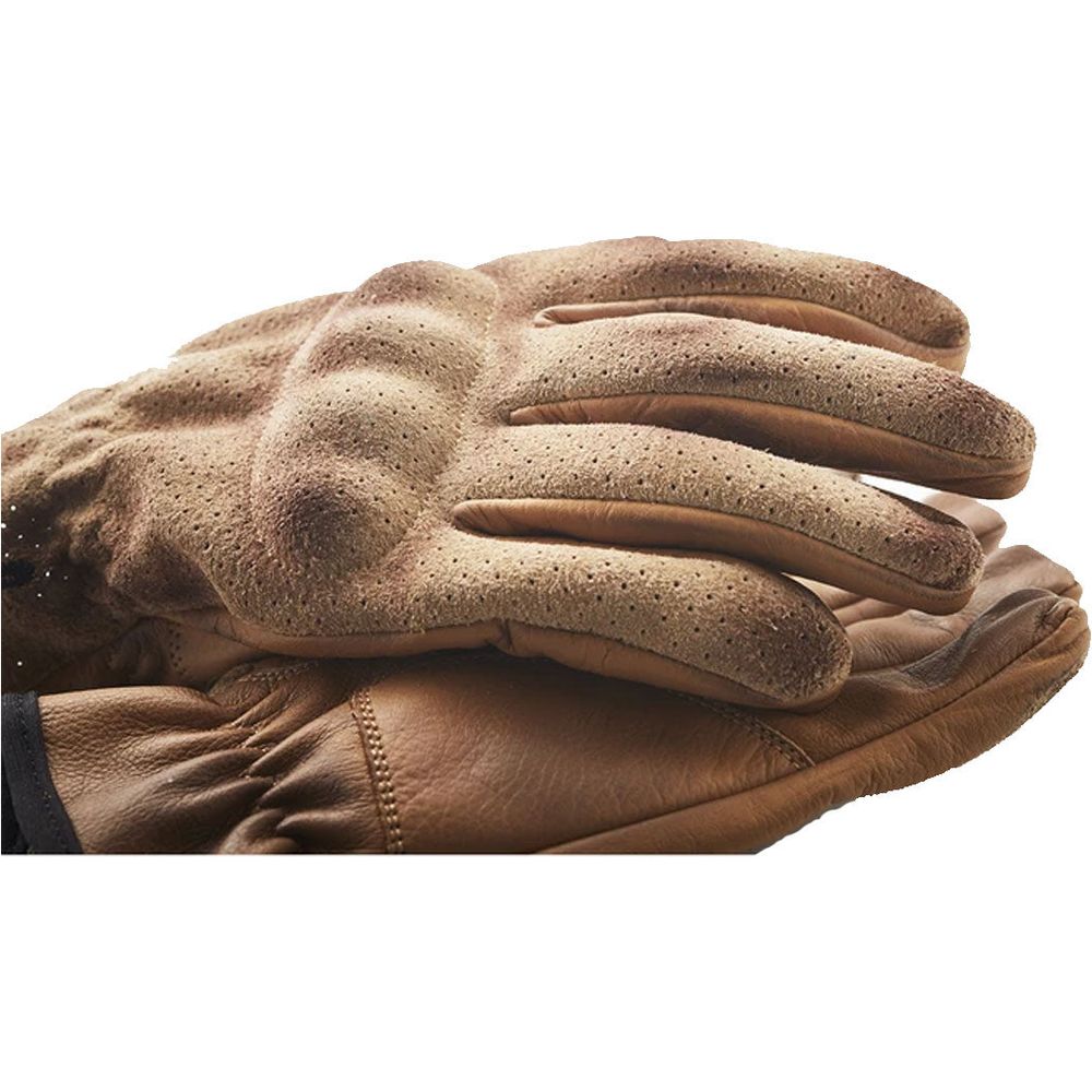 Fuel Flat Leather Gloves Brown