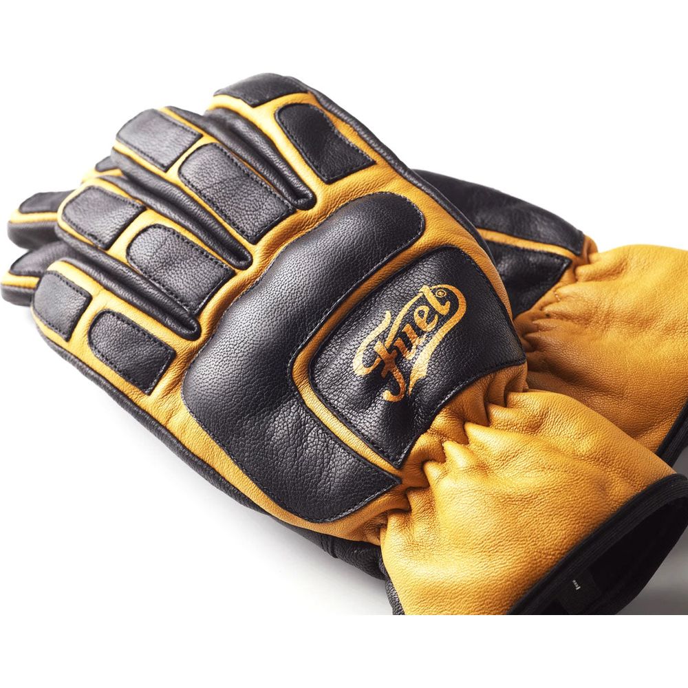 Fuel Moto X Leather Gloves Yellow / Black