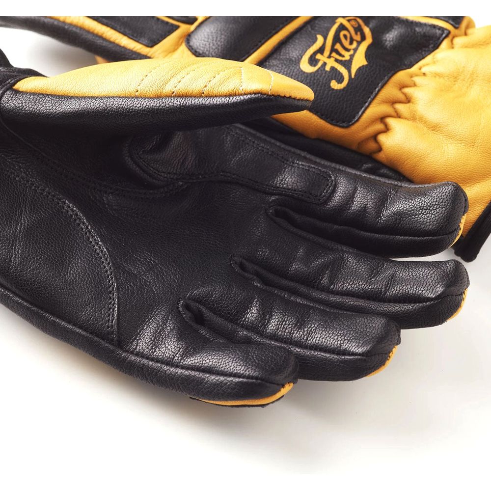 Fuel Moto X Leather Gloves Yellow / Black