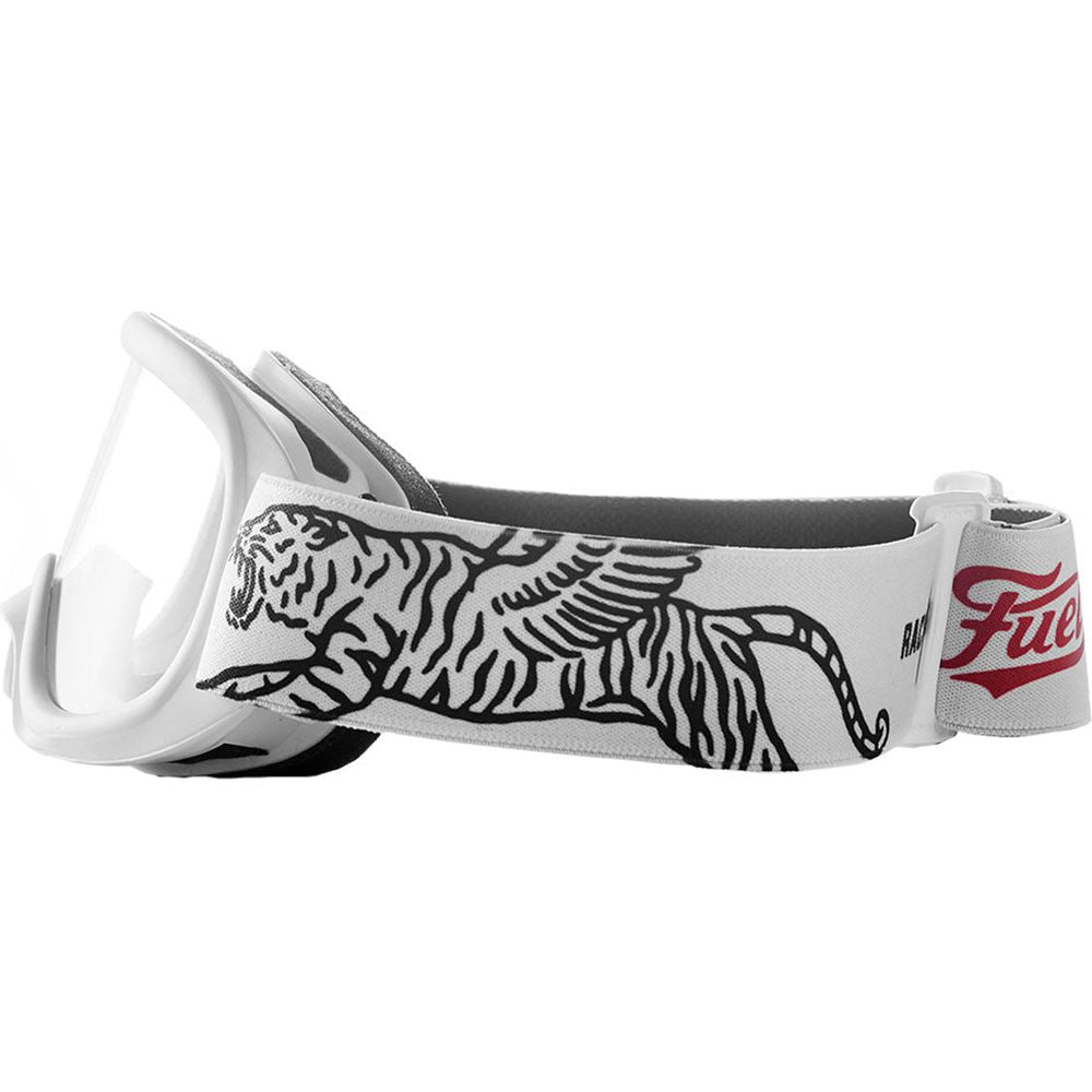 Fuel Racing Division Goggle White with Clear Lens