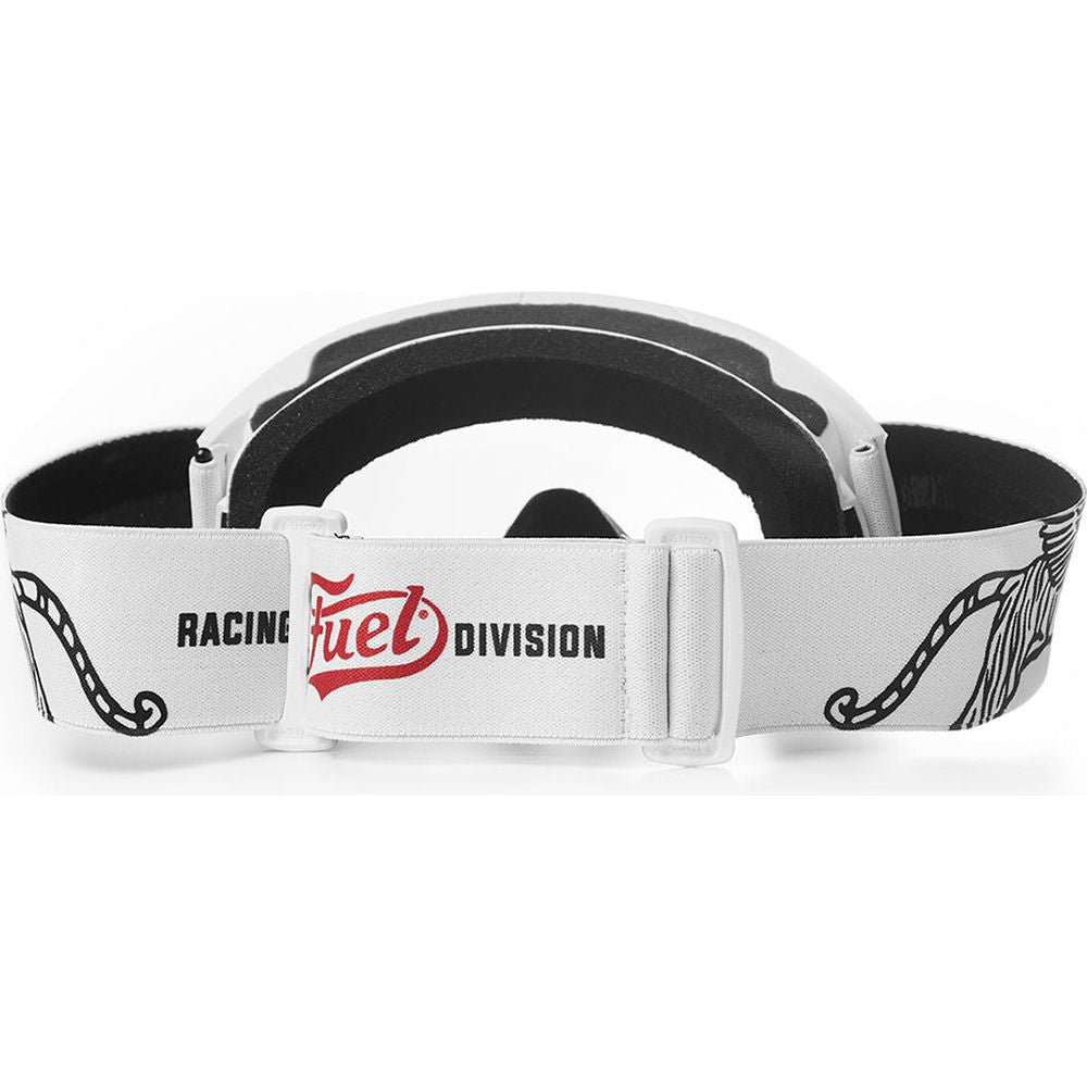 Fuel Racing Division Goggle White with Clear Lens