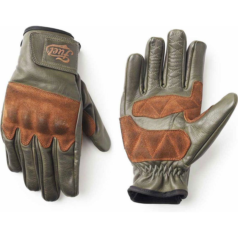 Fuel Rodeo Leather Gloves Olive