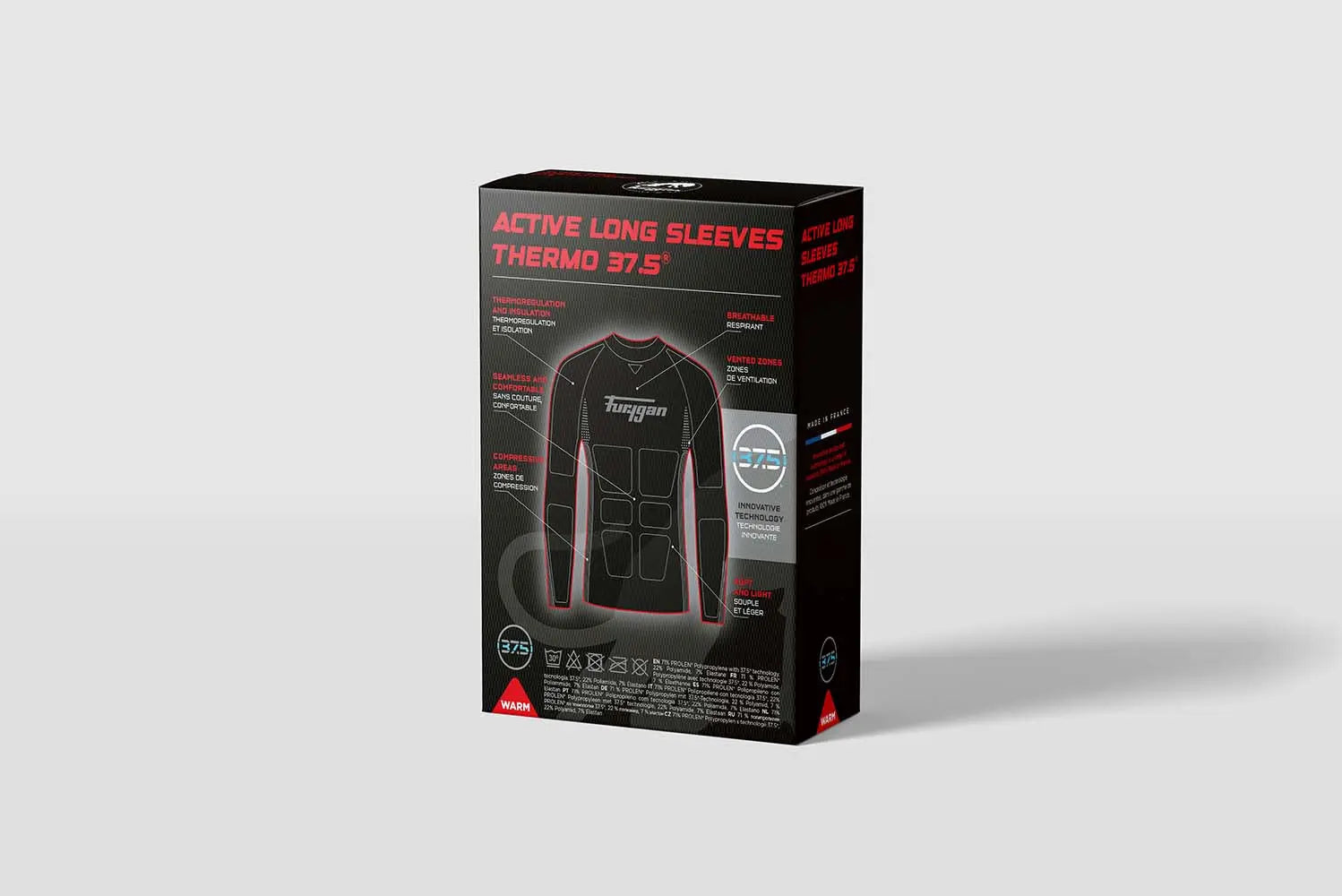 Furygan Active 37.5 Thermo Base Layer Long Sleeves T-Shirt Black FREE UK Delivery, FREE 365 Day Returns | Moto Central