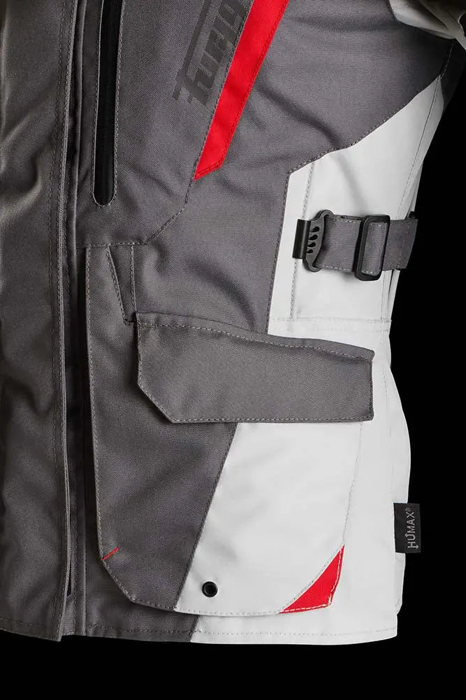 Furygan Apalaches Evo Ladies Textile Jacket Grey / Pearl / Red FREE UK Delivery, FREE 365 Day Returns | Moto Central