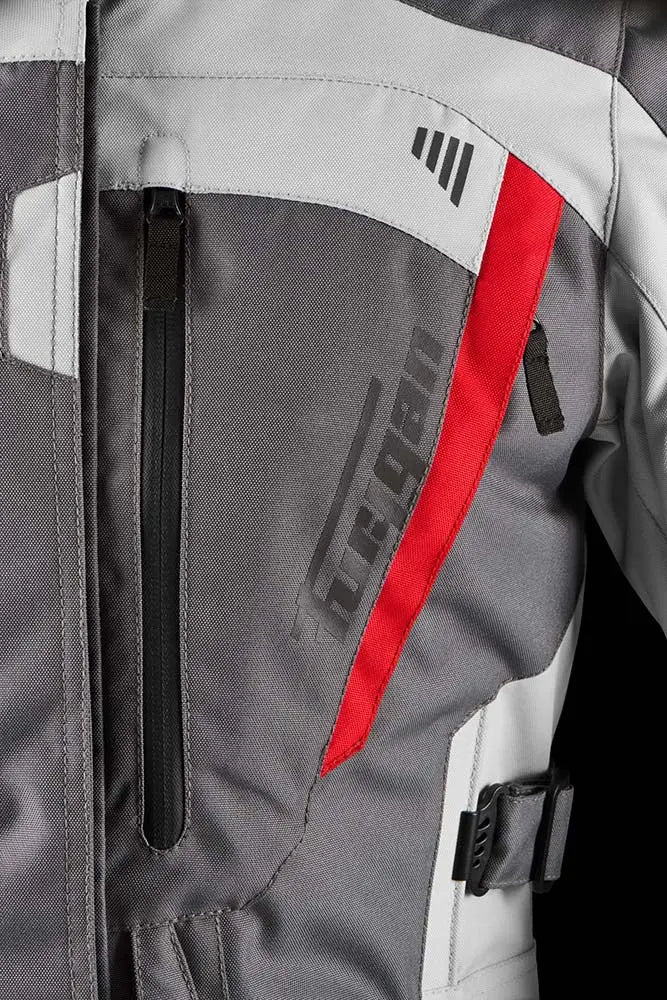 Furygan Apalaches Evo Ladies Textile Jacket Grey / Pearl / Red FREE UK Delivery, FREE 365 Day Returns | Moto Central