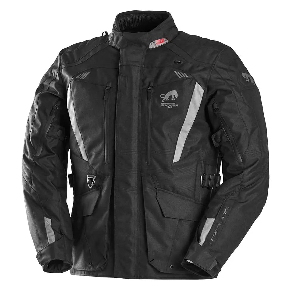 Furygan Apalaches Evo Textile Jacket Black / Grey FREE UK Delivery, FREE 365 Day Returns | Moto Central
