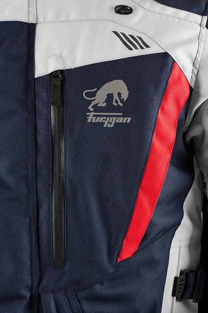Furygan Apalaches Evo Textile Jacket Blue / Pearl / Red FREE UK Delivery, FREE 365 Day Returns | Moto Central