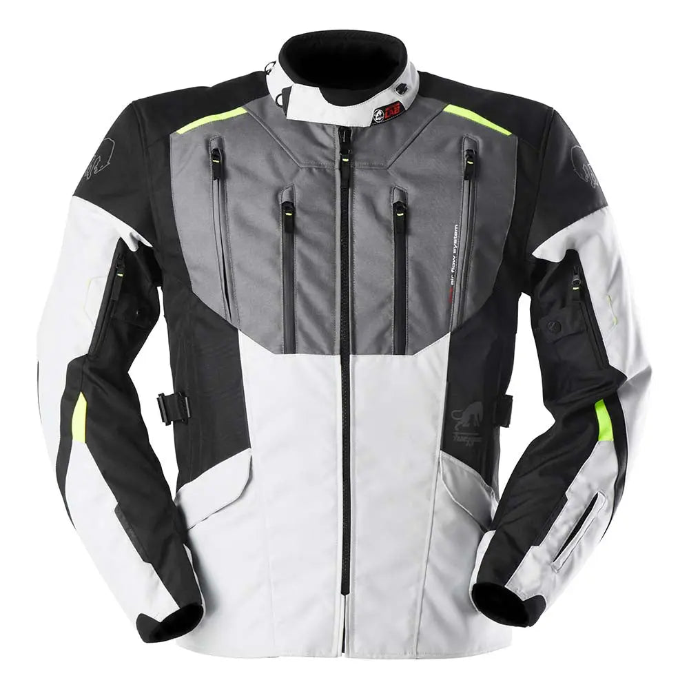 Furygan Brooks Textile Jacket Black / Pearl / Anthracite / Fluo Yellow FREE UK Delivery, FREE 365 Day Returns | Moto Central