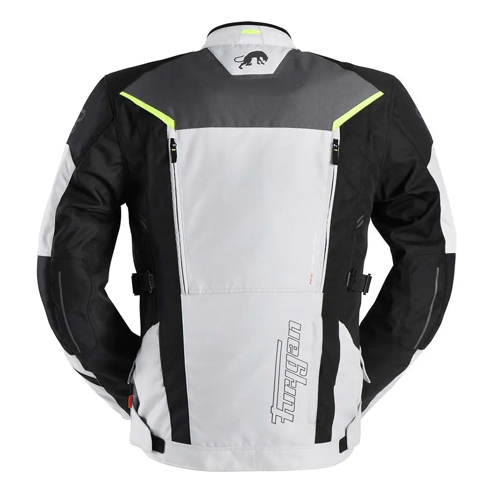Furygan Brooks Textile Jacket Black / Pearl / Anthracite / Fluo Yellow FREE UK Delivery, FREE 365 Day Returns | Moto Central