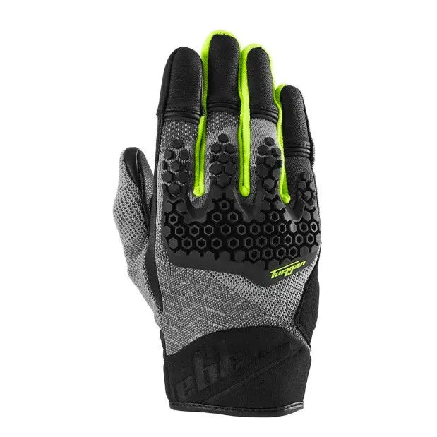 Furygan Jack Textile Gloves Black / Grey / Yellow FREE UK Delivery, FREE 365 Day Returns | Moto Central