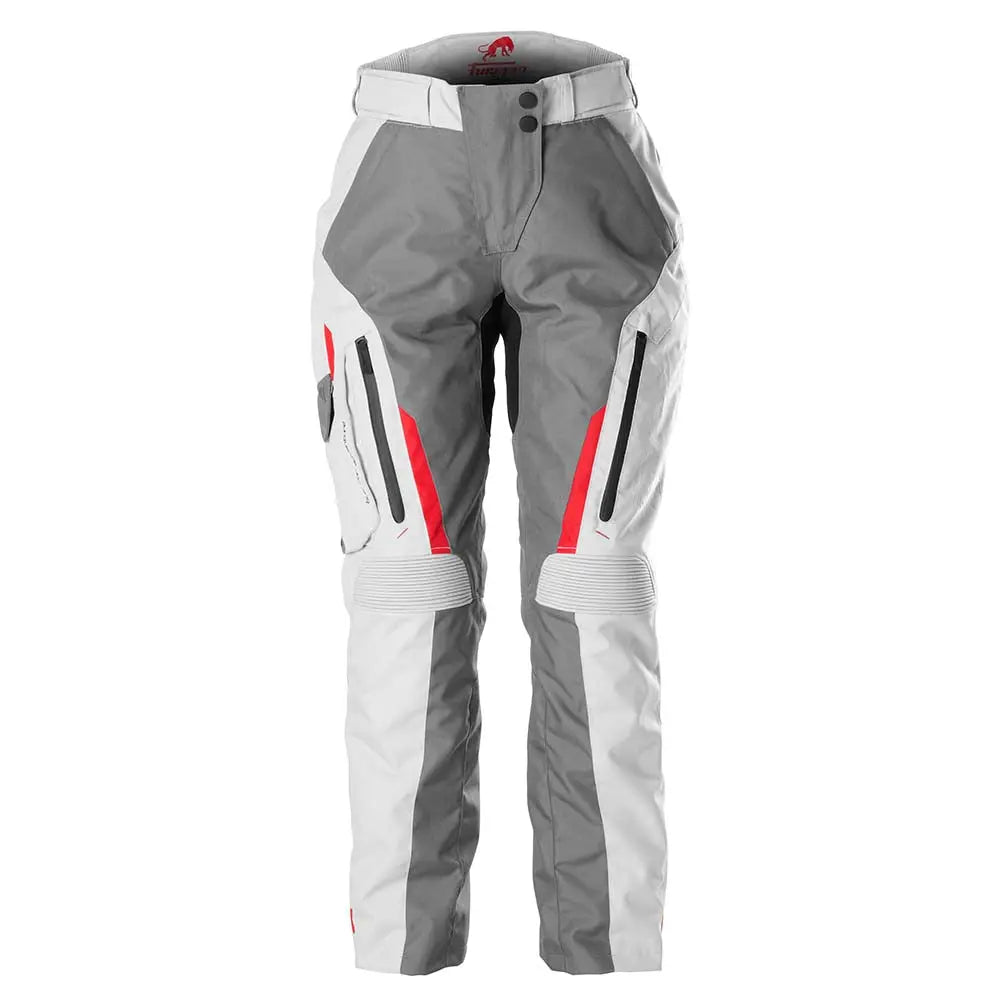 Furygan Killington Ladies Textile Trouser Grey / Pearl / Red FREE UK Delivery, FREE 365 Day Returns | Moto Central