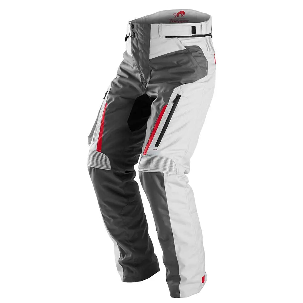 Furygan Killington Textile Trouser Grey / Pearl / Red FREE UK Delivery, FREE 365 Day Returns | Moto Central