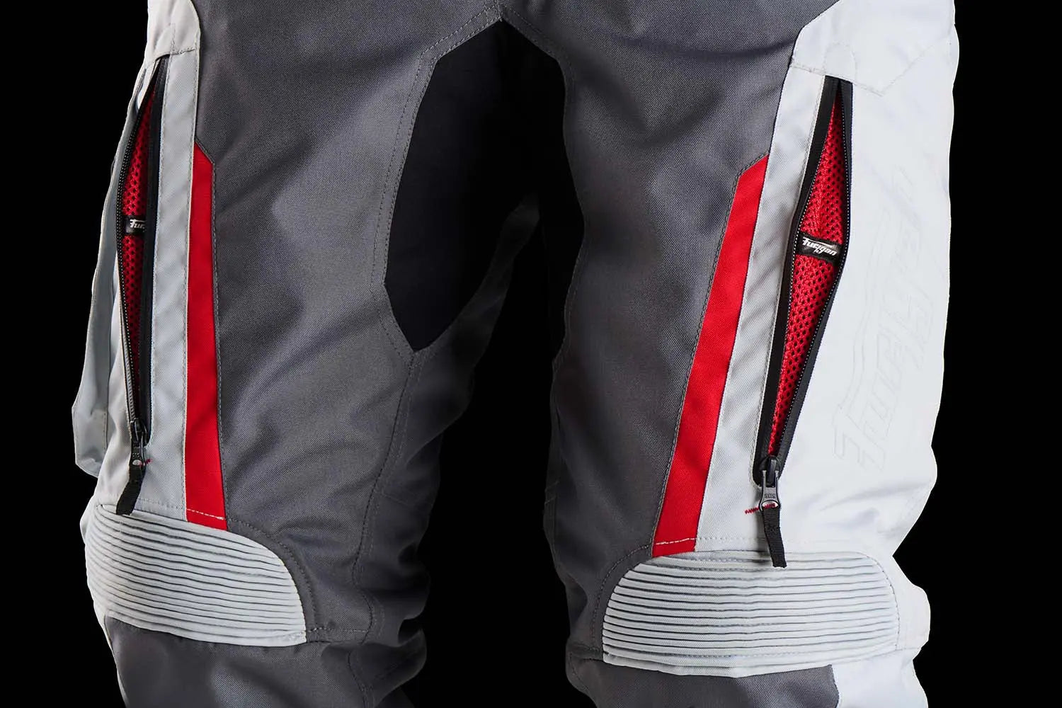 Furygan Killington Textile Trouser Grey / Pearl / Red FREE UK Delivery, FREE 365 Day Returns | Moto Central