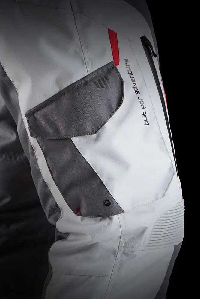 Furygan Killington Textile Trouser Grey / Pearl / Red FREE UK Delivery, FREE 365 Day Returns | Moto Central