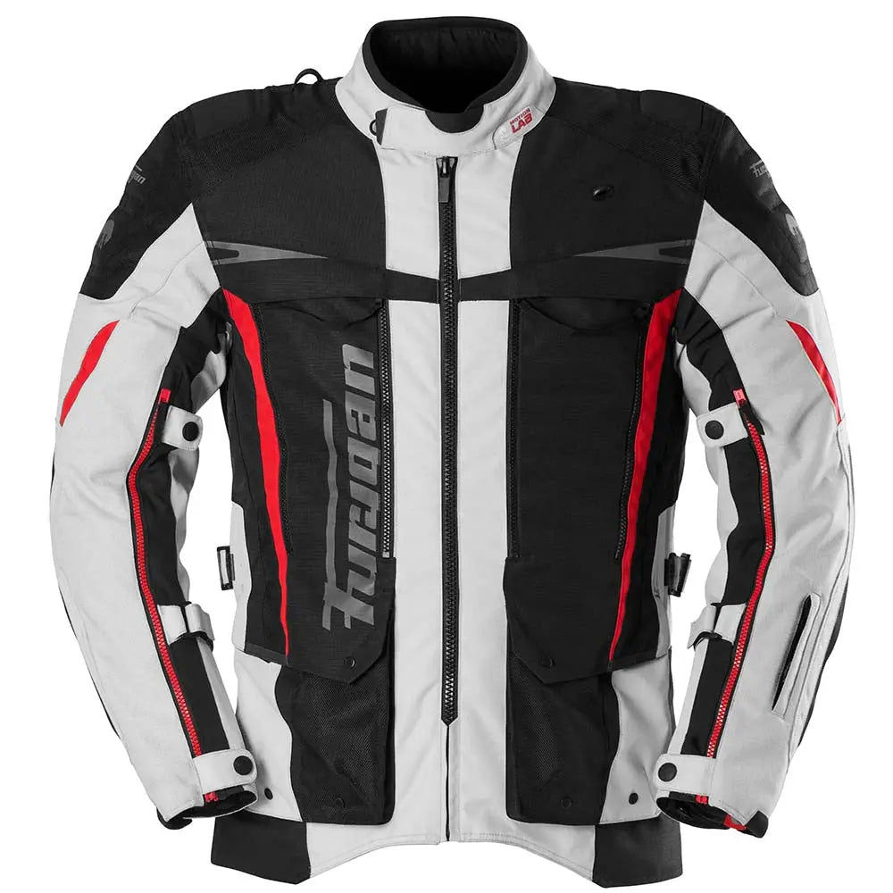 Furygan Montroc Kevlar Primaloft 3-In-1+ Jacket Black / Pearl / Red FREE UK Delivery, FREE 365 Day Returns | Moto Central