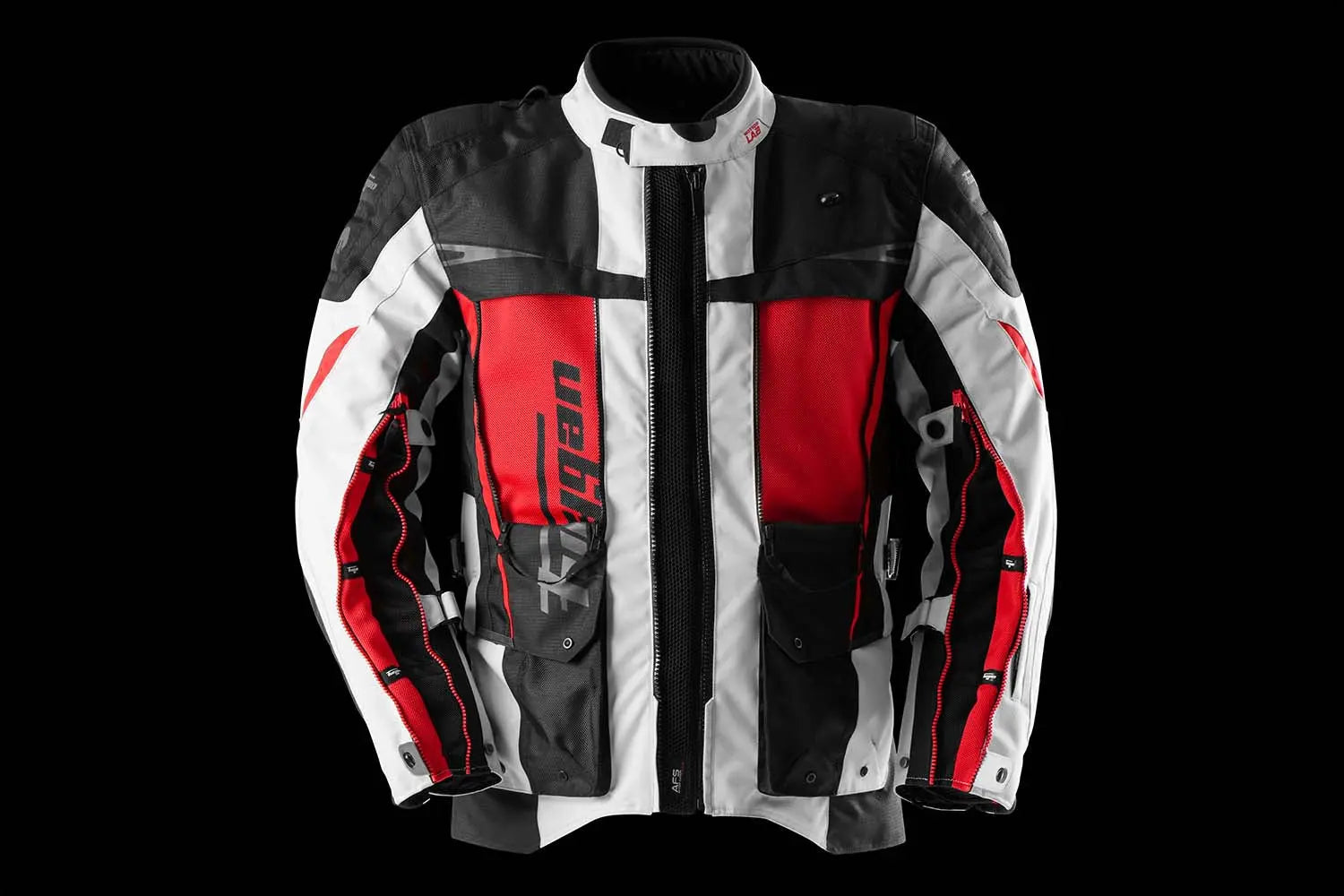 Furygan Montroc Kevlar Primaloft 3-In-1+ Jacket Black / Pearl / Red FREE UK Delivery, FREE 365 Day Returns | Moto Central