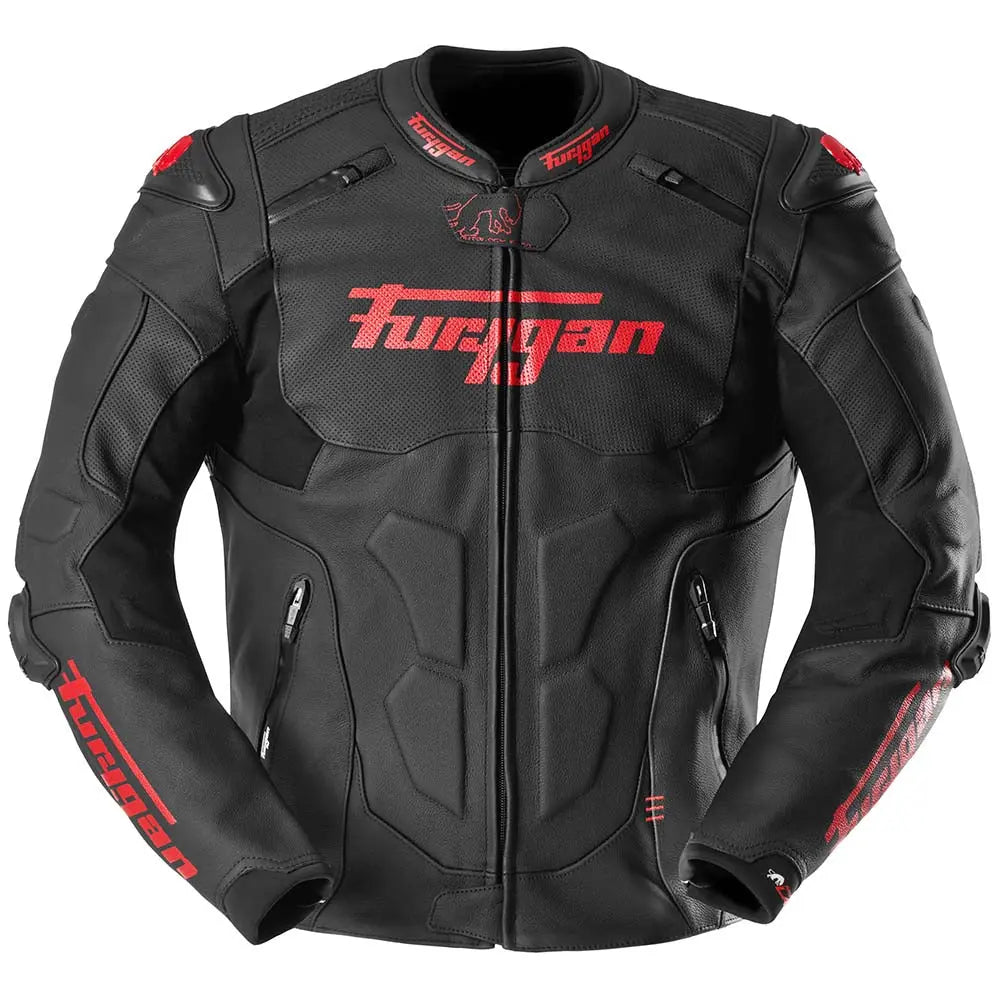 Furygan Raptor Evo 3 Leather Jacket Black / Red FREE UK Delivery, FREE 365 Day Returns | Moto Central
