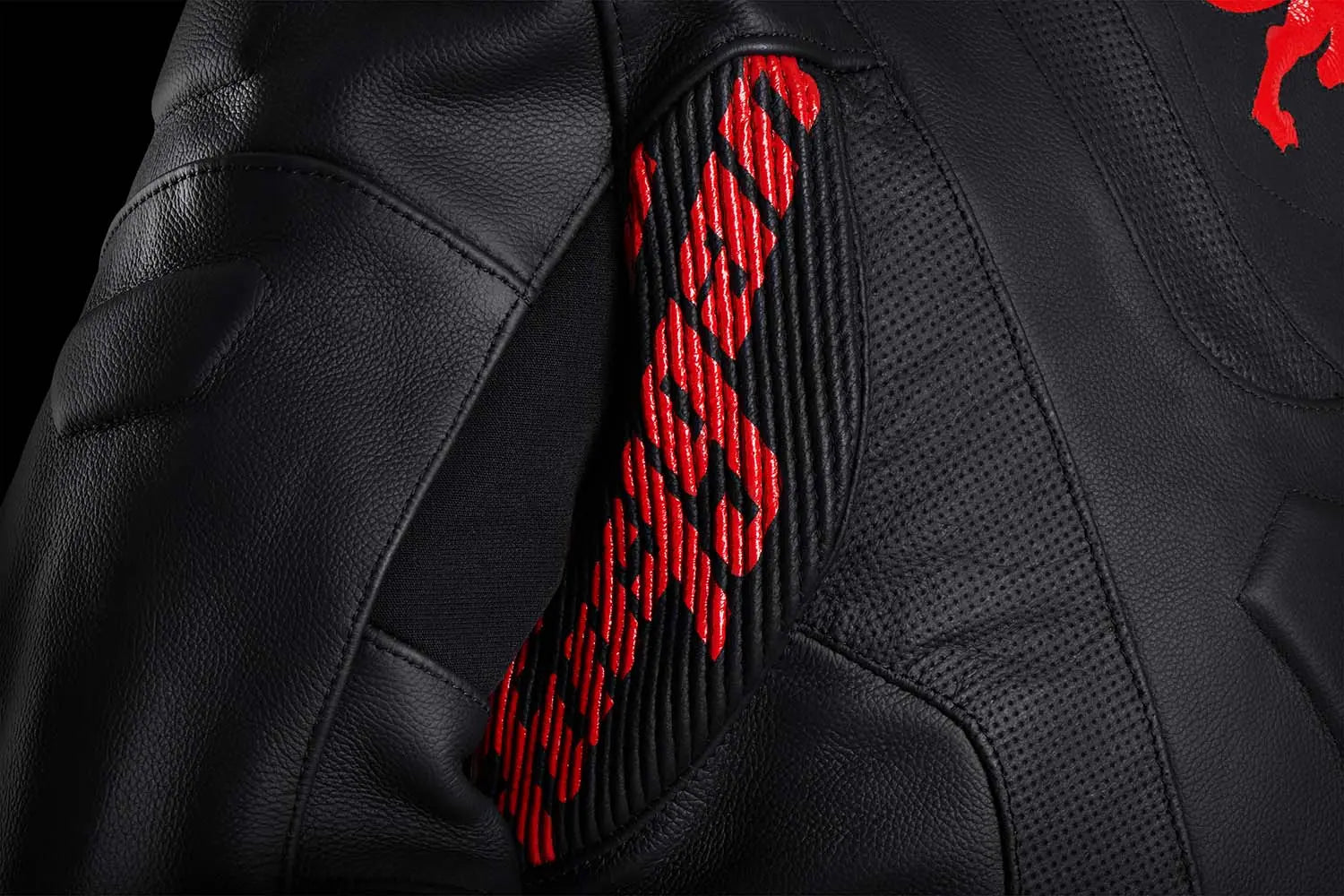 Furygan Raptor Evo 3 Leather Jacket Black / Red FREE UK Delivery, FREE 365 Day Returns | Moto Central