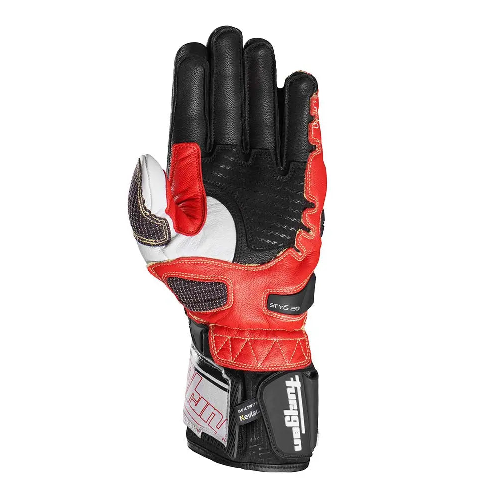 Furygan STYG20 X Kevlar Gloves Black / White / Red FREE UK Delivery, FREE 365 Day Returns | Moto Central