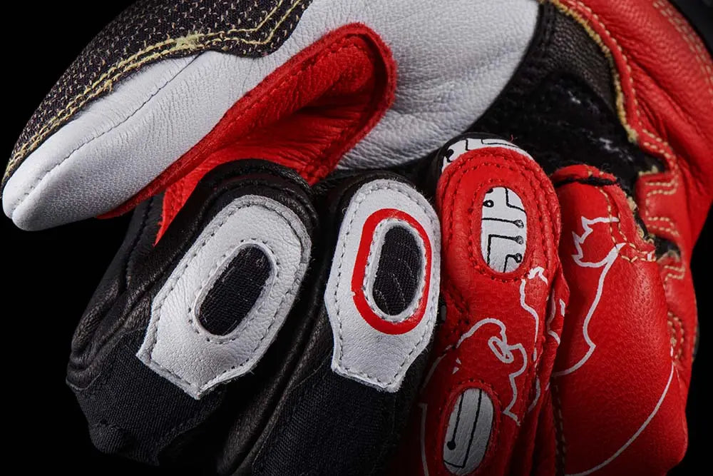 Furygan STYG20 X Kevlar Gloves Black / White / Red FREE UK Delivery, FREE 365 Day Returns | Moto Central