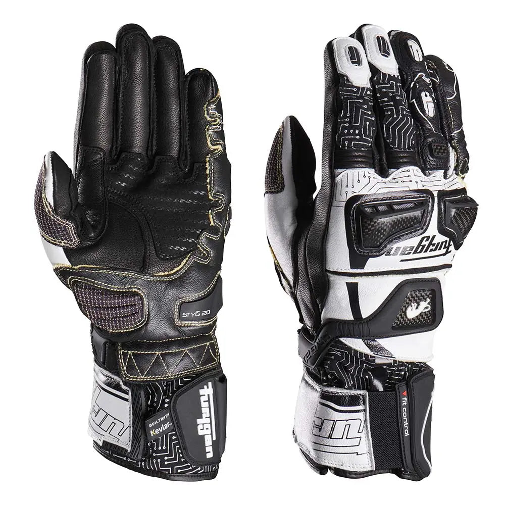 Furygan STYG20 X Kevlar Gloves White / Black FREE UK Delivery, FREE 365 Day Returns | Moto Central