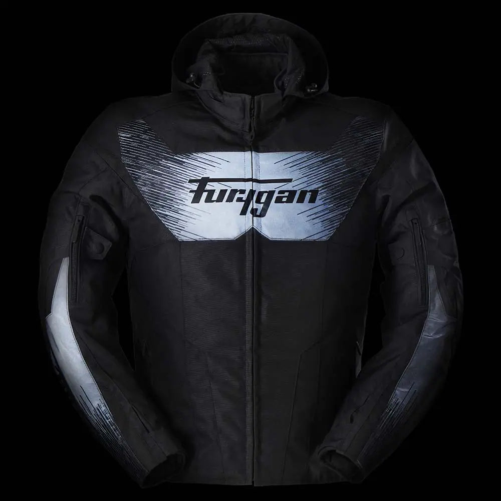 Furygan Shard HV Textile Jacket Black / Reflective Grey FREE UK Delivery, FREE 365 Day Returns | Moto Central