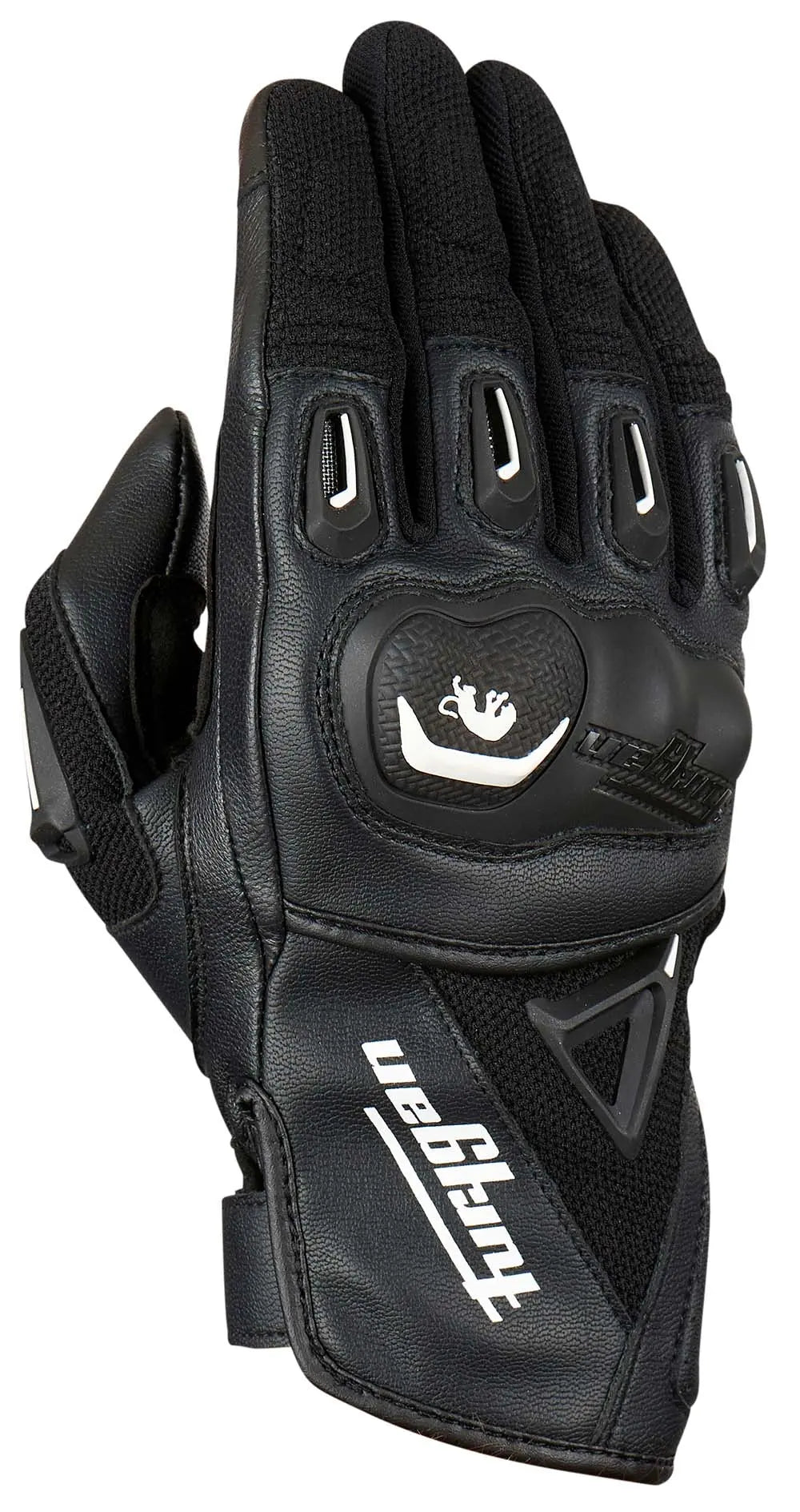 Furygan Volt Leather & Textile Gloves Black / White FREE UK Delivery, FREE 365 Day Returns | Moto Central