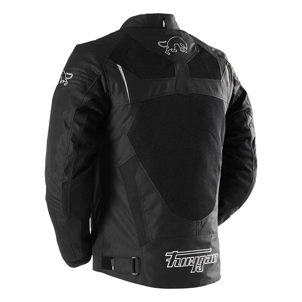 Furygan WB08 Vented+ Textile Jacket Black / White FREE UK Delivery, FREE 365 Day Returns | Moto Central
