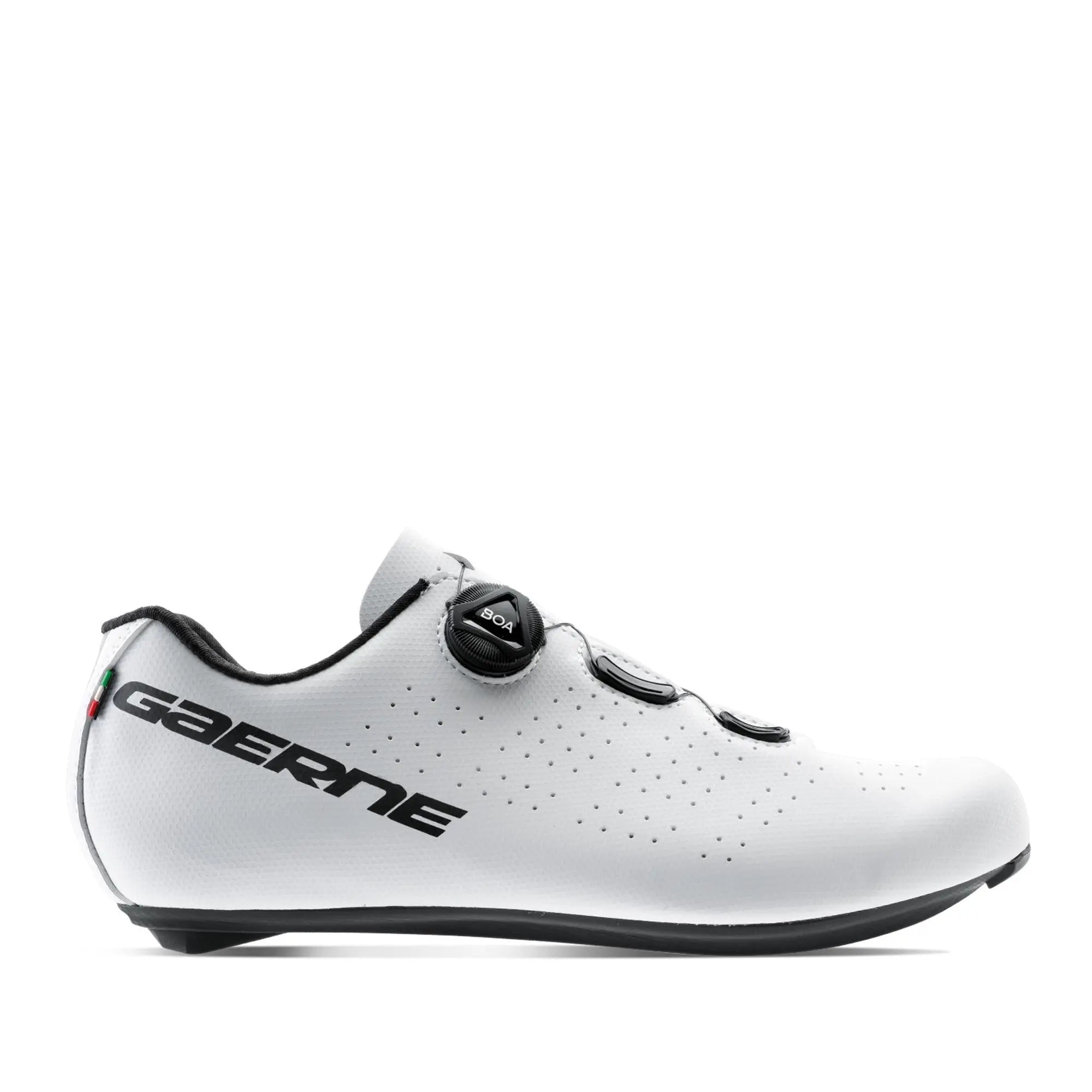 Gaerne Sprint Road Cycling Shoes Matt White - FREE UK Shipping, FREE 365 Day Returns | Moto Central