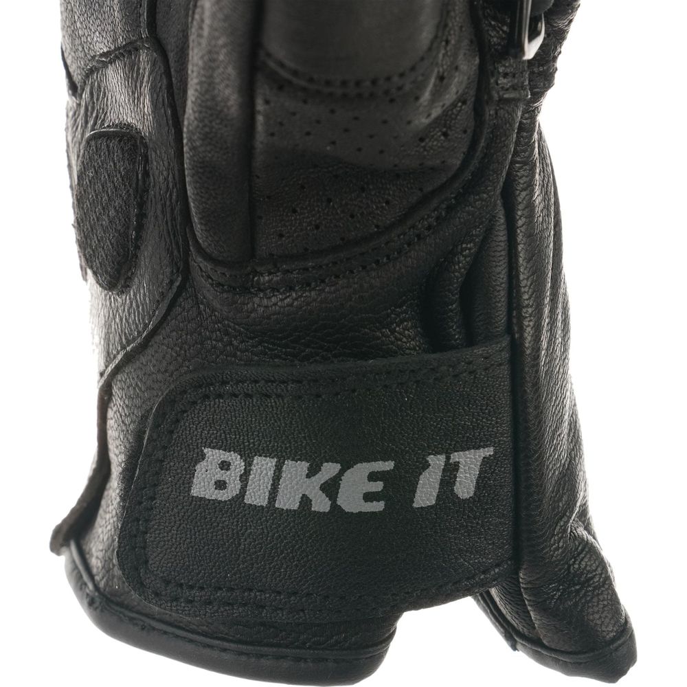 Bike It Ultimate Cruiser UCG Leather Gloves Black