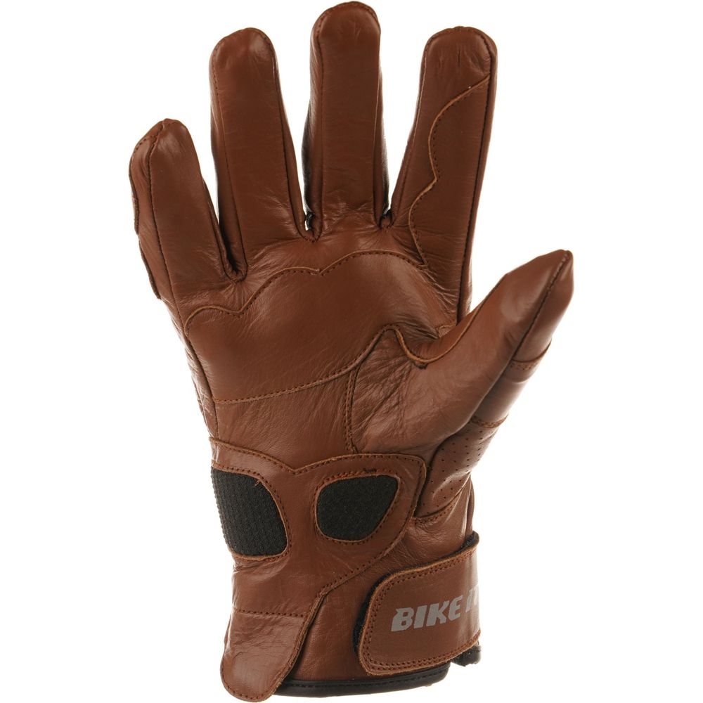Bike It Ultimate Cruiser UCG Leather Gloves Brown