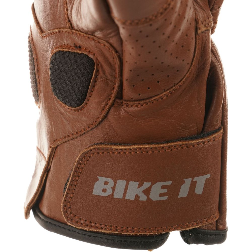 Bike It Ultimate Cruiser UCG Leather Gloves Brown