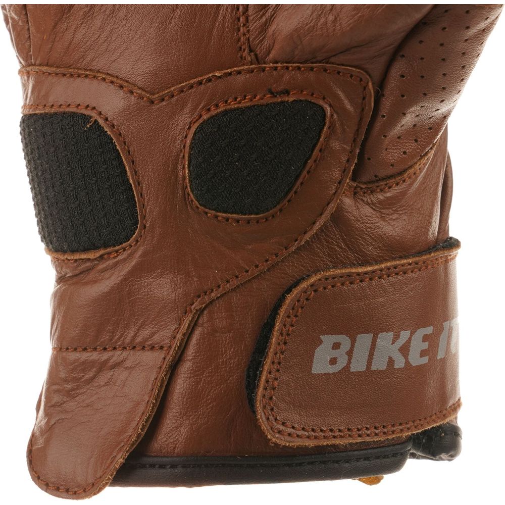 Bike It Ultimate Cruiser UCG Leather Gloves Brown