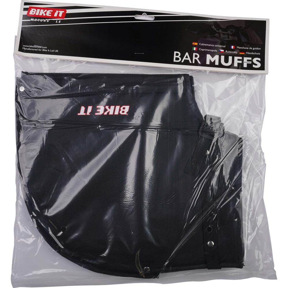 Bike It Polyester Fleece Lining Bar Muffs Black