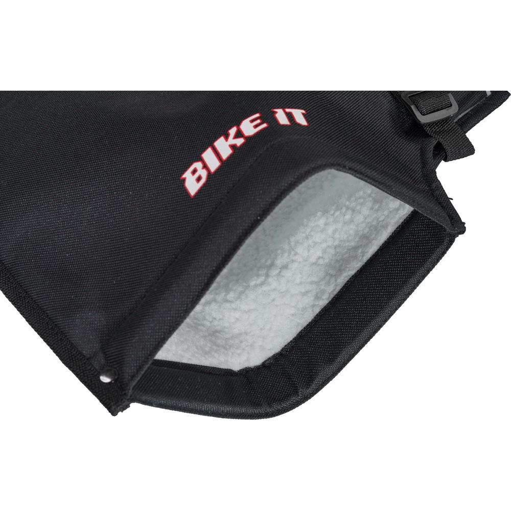 Bike It Polyester Fleece Lining Bar Muffs Black